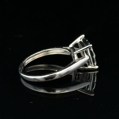 9ct white gold half carat diamond ring with a central sparkling diamond and elegant band, unbranded jewelry in the image.