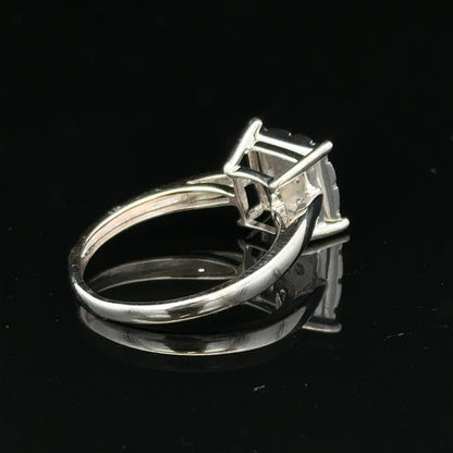 White gold half carat diamond ring with a sleek band and sparkling solitaire diamond, unbranded jewelry for elegant occasions