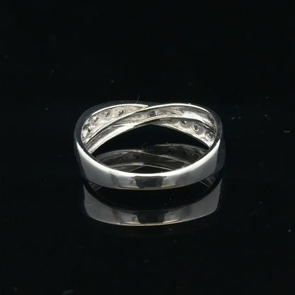 9ct white gold diamond ring in size J1/2 with sparkling diamonds, elegant jewelry for special occasions