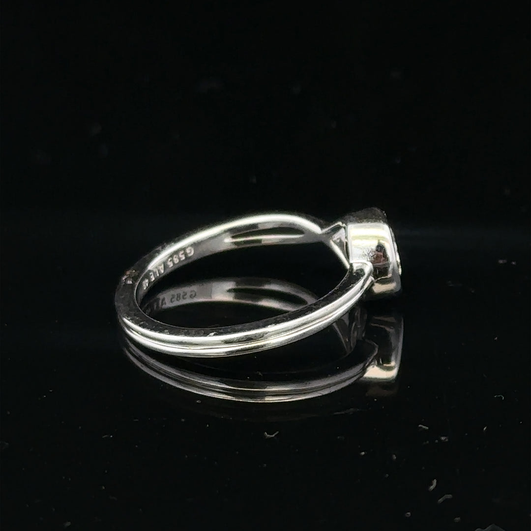 14ct white gold lab-grown diamond ring in size I, featuring a sparkling central diamond and elegant band design.