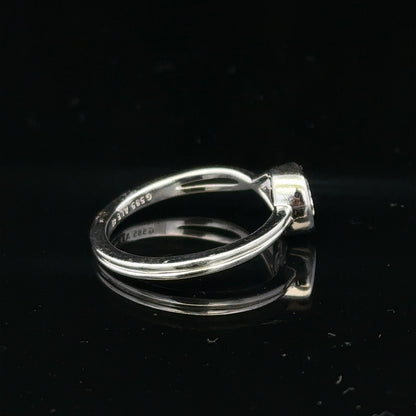 14ct white gold lab-grown diamond ring in size I, featuring a sparkling central diamond and elegant band design.