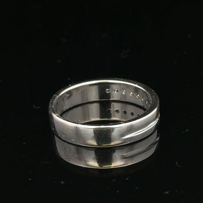 9ct white gold diamond ring with 0.20 carats, size M, featuring a sparkling diamond setting.
