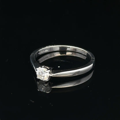 18ct white gold diamond ring in size M with sparkling diamonds, elegant jewelry piece showcasing fine craftsmanship.