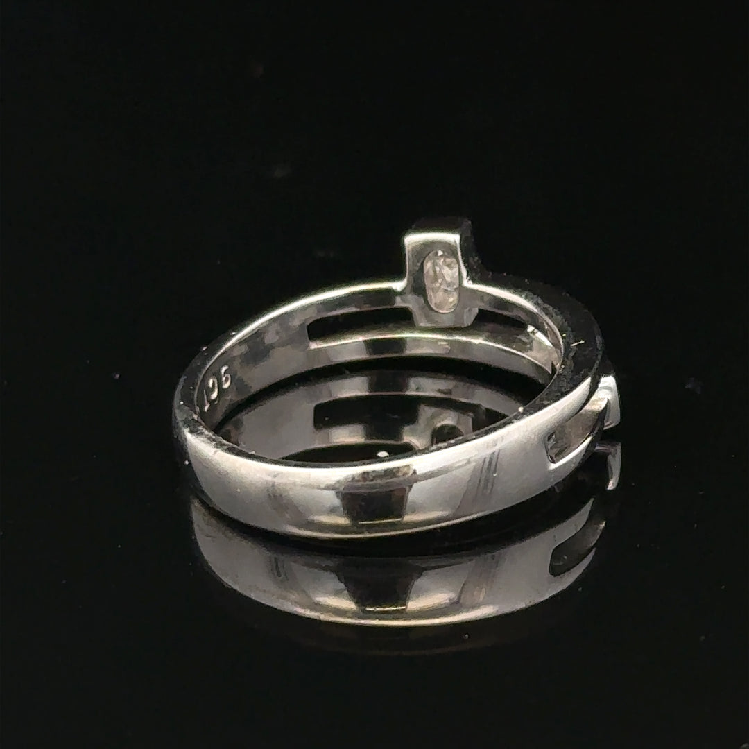 9ct white gold diamond ring size N with sparkling diamonds, showcasing elegant jewelry design and fine craftsmanship.