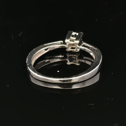 9ct white gold diamond ring with sparkling diamonds, showcasing elegant jewelry design and fine craftsmanship.