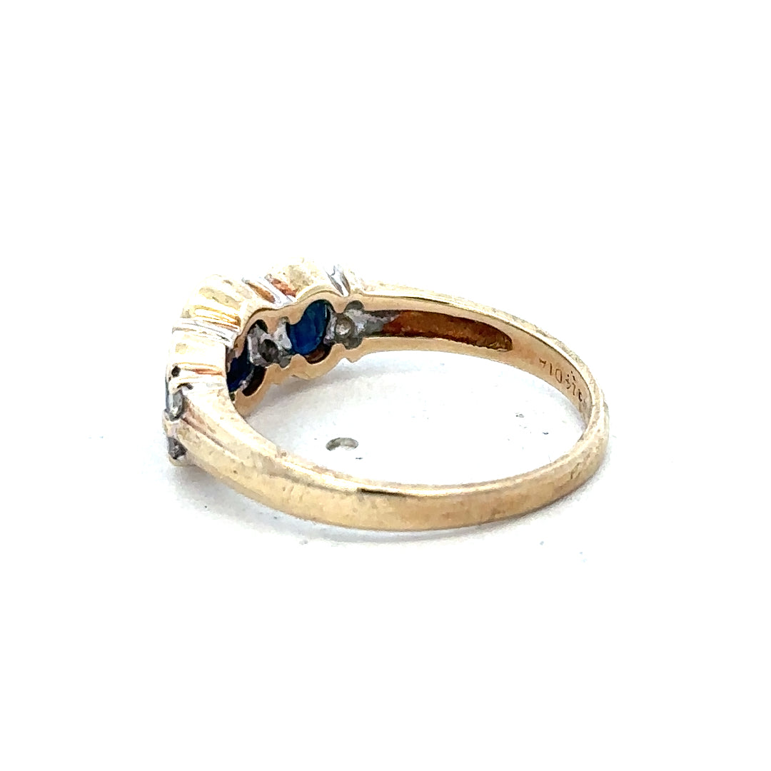9ct yellow gold diamond ring size L1/2 by Reeves and Sons, featuring a sparkling diamond centerpiece on a polished band