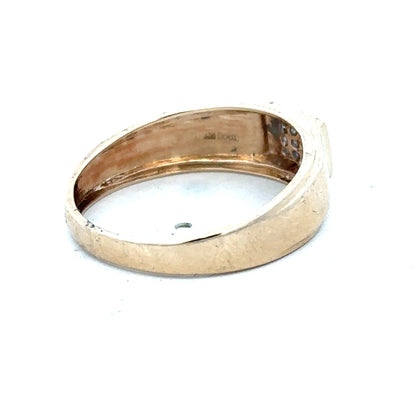 9ct yellow gold diamond ring size V (sh25274l)