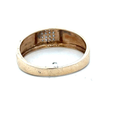 9ct yellow gold diamond ring size V (sh25274l)