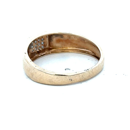 9ct yellow gold diamond ring size V (sh25274l)