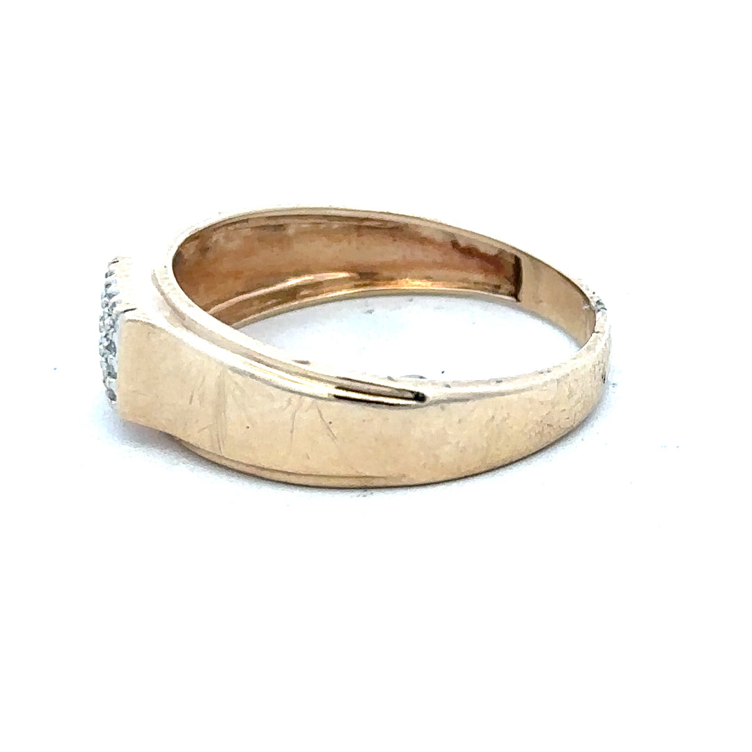 9ct yellow gold diamond ring size V (sh25274l)