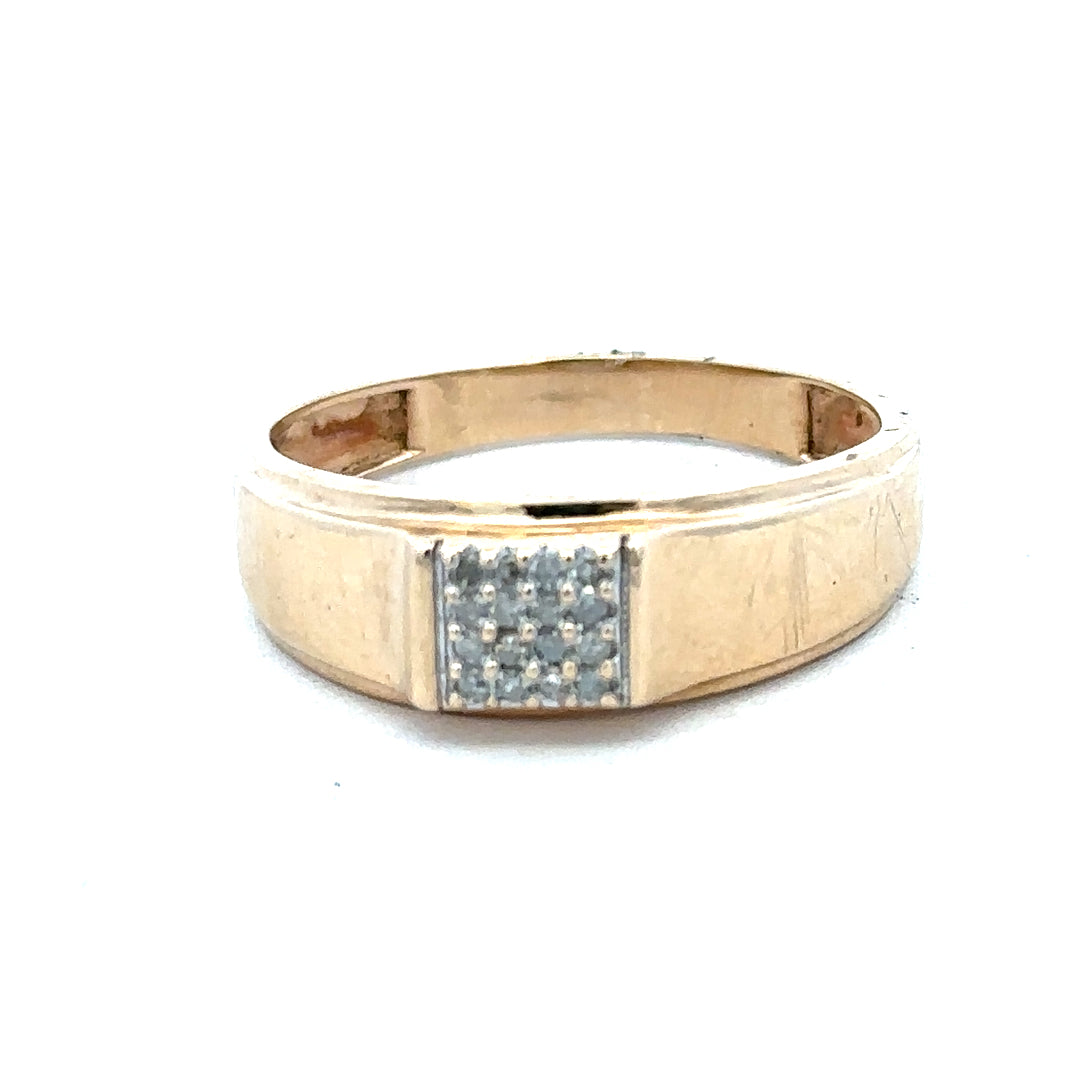 9ct yellow gold diamond ring size V (sh25274l)