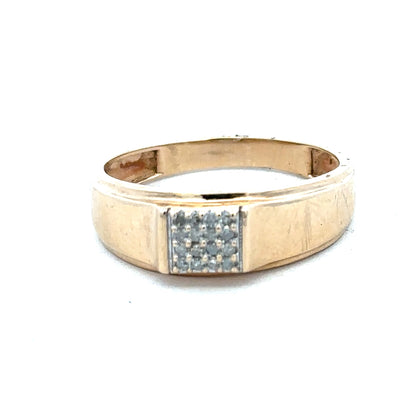 9ct yellow gold diamond ring size V (sh25274l)