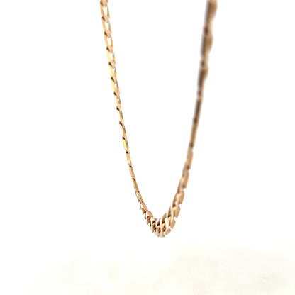 9ct yellow gold curb chain weighing 27.6g with detailed links, crafted by Reeves and Sons.