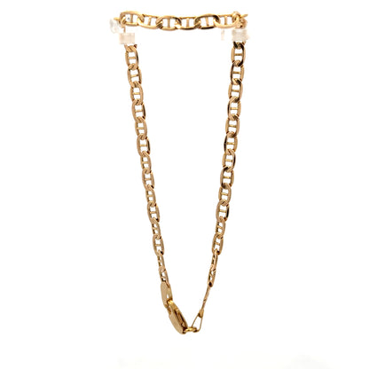 9ct yellow gold bracelet weighing 1.9g, featuring a delicate chain design, from Reeves and Sons.