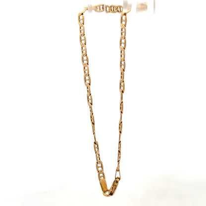 9ct yellow gold bracelet weighing 1.9g, featuring a delicate chain design, from Reeves and Sons.
