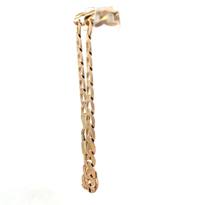 9ct yellow gold curb bracelet weighing 10.6g with a smooth link design, crafted by Reeves and Sons.