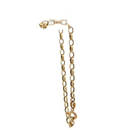 9ct yellow gold belcher bracelet from Reeves and Sons, featuring a 3g chain with a polished finish.