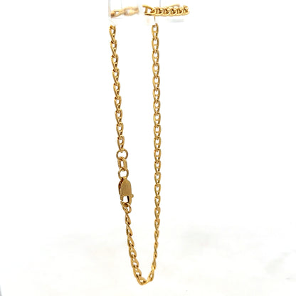 9ct yellow gold bracelet weighing 2.2g, featuring a delicate chain design, crafted by Reeves and Sons.