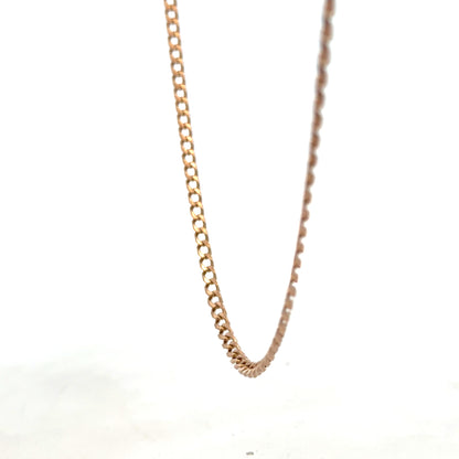 9ct yellow gold chain weighing 15.8g with a detailed link design, crafted by Reeves and Sons.