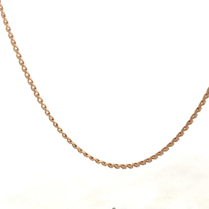 9ct yellow gold chain weighing 15.8g, featuring a classic link design, from Reeves and Sons.