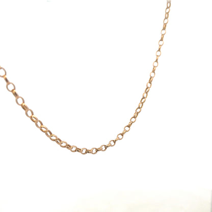 9ct yellow gold belcher chain weighing 11.1g, featuring classic linked design, photographed against a neutral background.