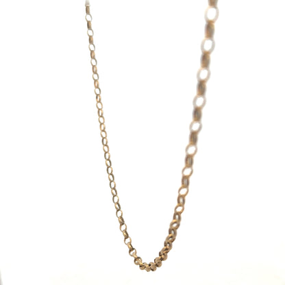 9ct yellow gold belcher chain weighing 10.2g with Reeves and Sons branding, displayed on a neutral background.