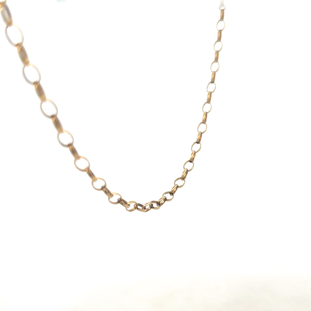 9ct yellow gold belcher chain 5.6g (sh26885b)