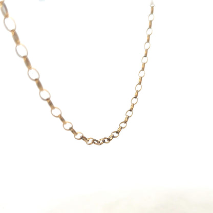 9ct yellow gold belcher chain 5.6g (sh26885b)