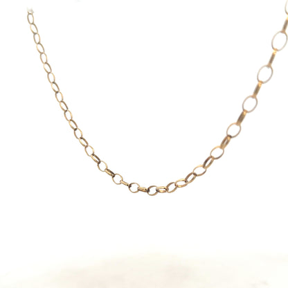 9ct yellow gold belcher chain 5.6g (sh26885b)