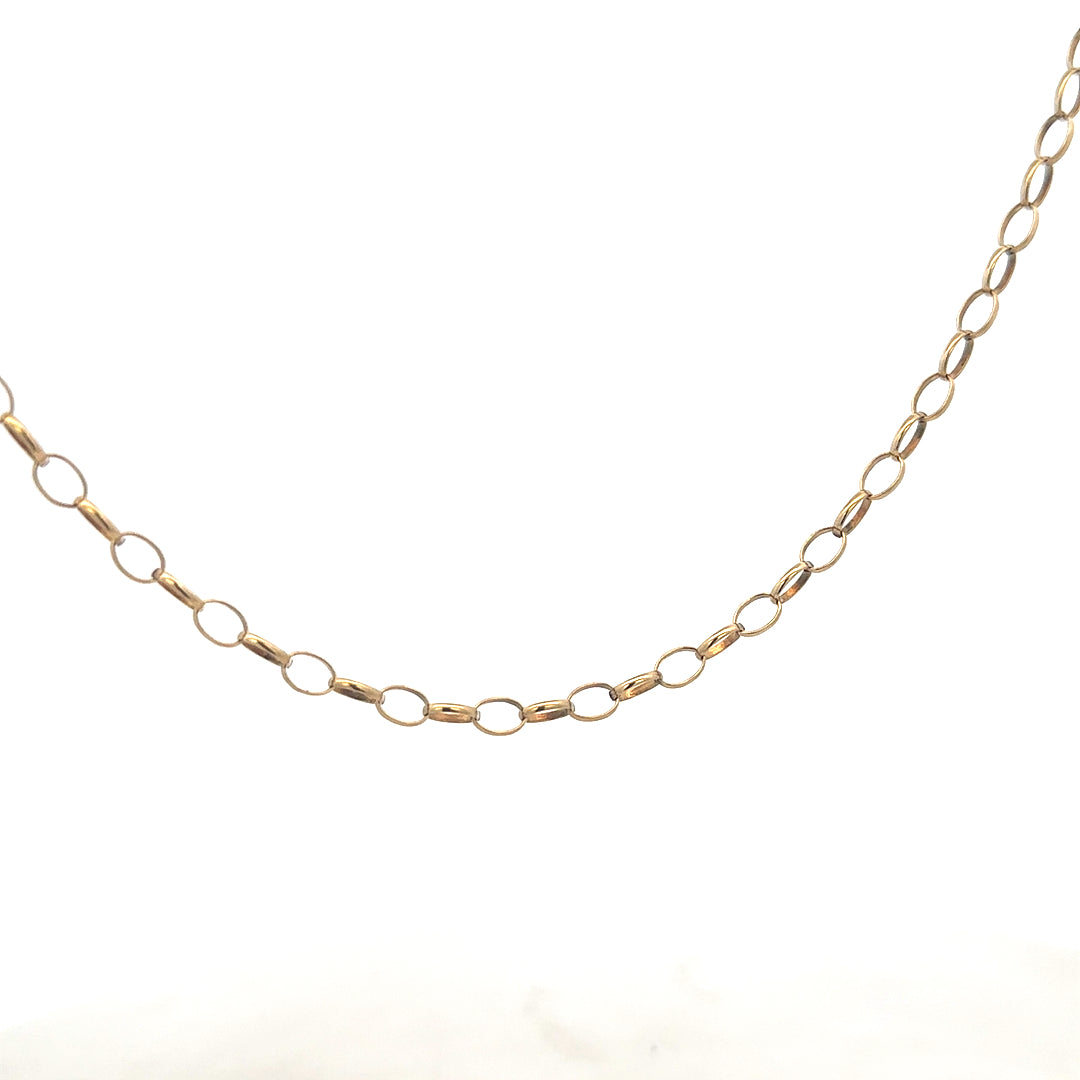 9ct yellow gold belcher chain 5.6g (sh26885b)