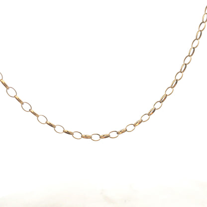 9ct yellow gold belcher chain 5.6g (sh26885b)