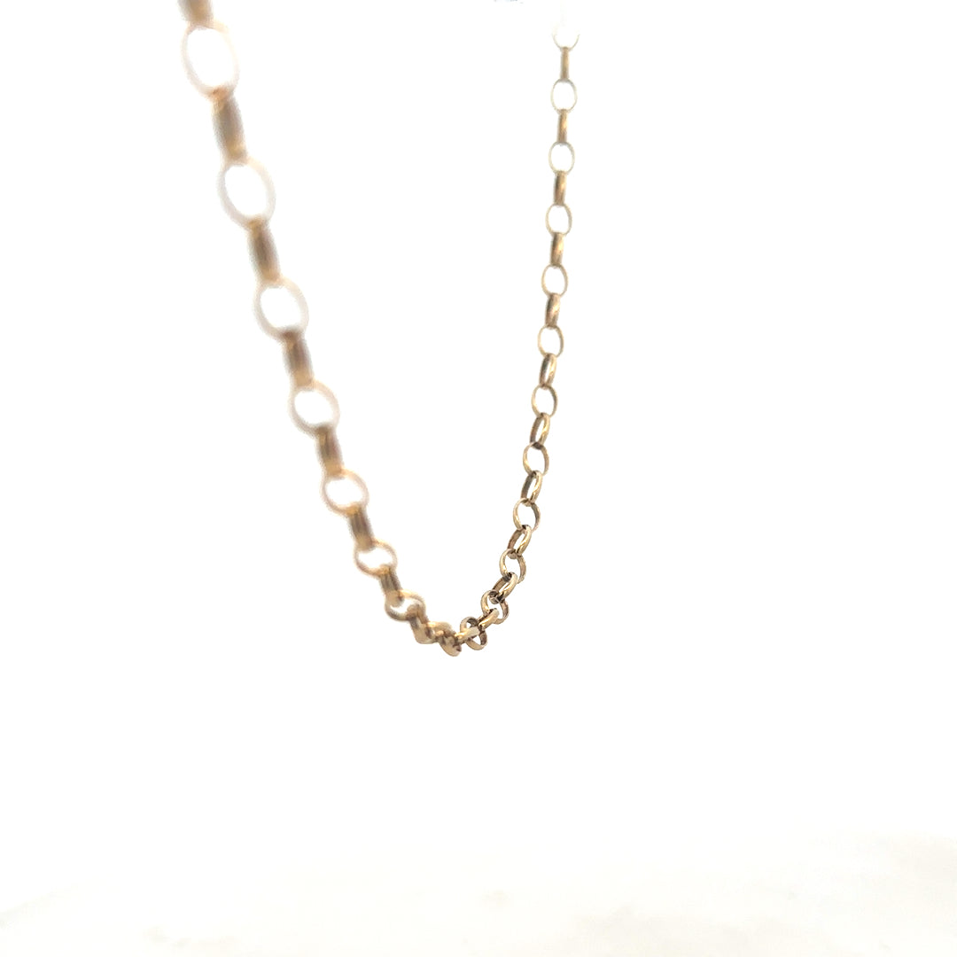 9ct yellow gold belcher chain 5.6g (sh26885b)