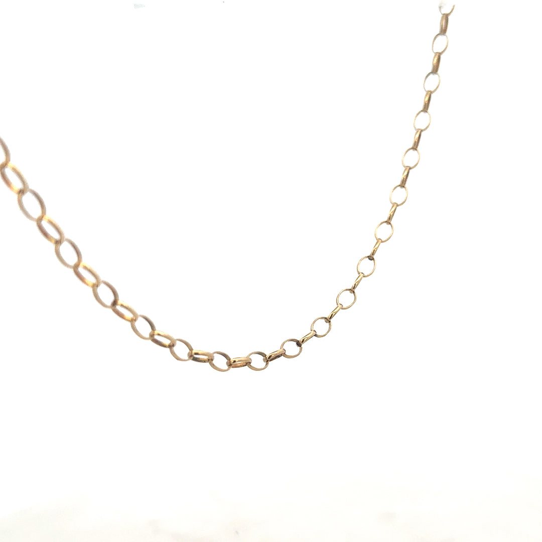 9ct yellow gold belcher chain 5.6g (sh26885b)