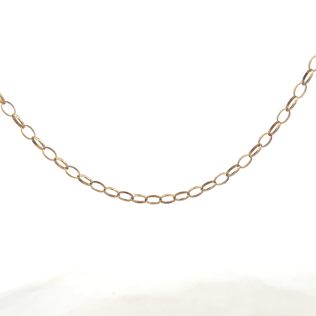 9ct yellow gold belcher chain 5.6g (sh26885b)