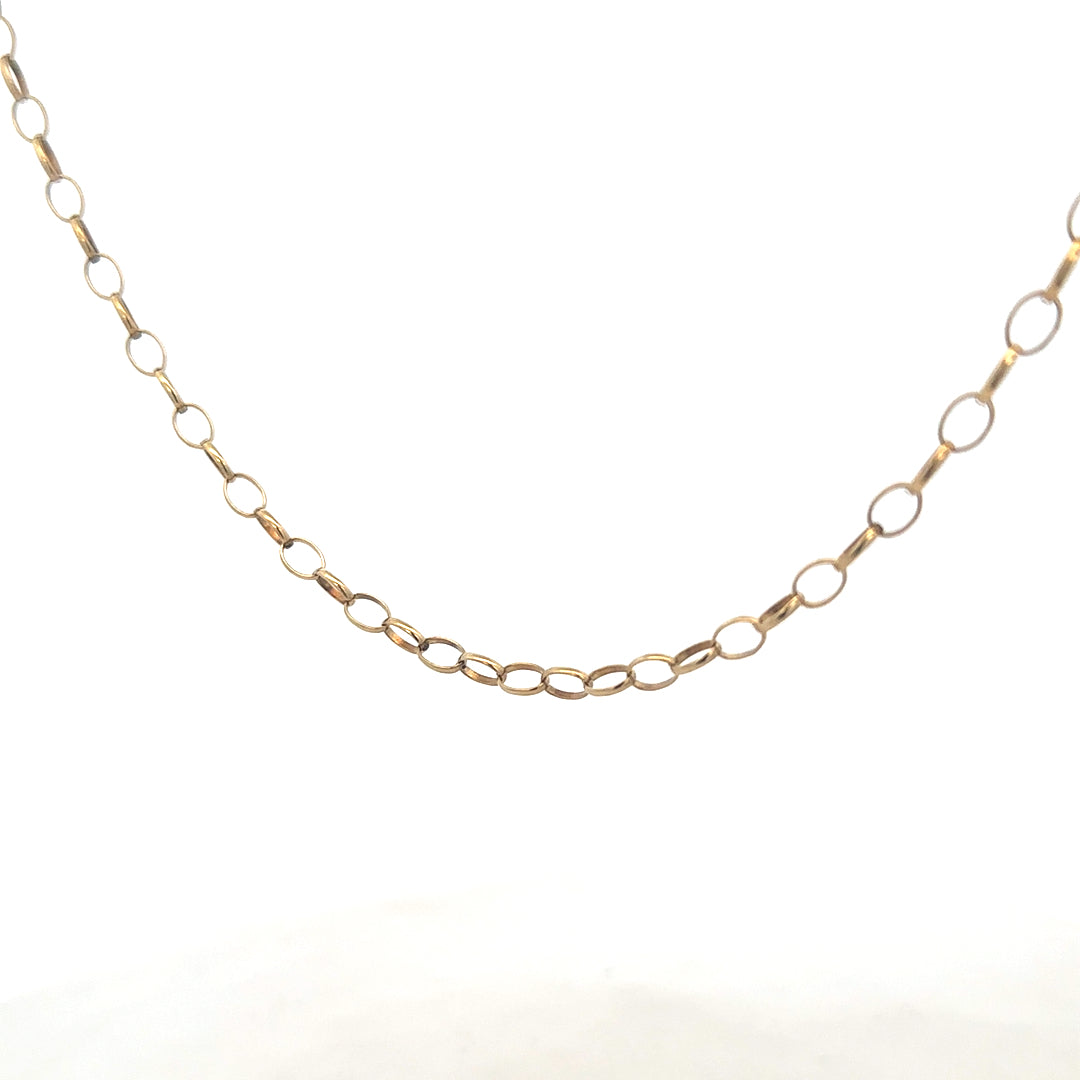9ct yellow gold belcher chain 5.6g (sh26885b)