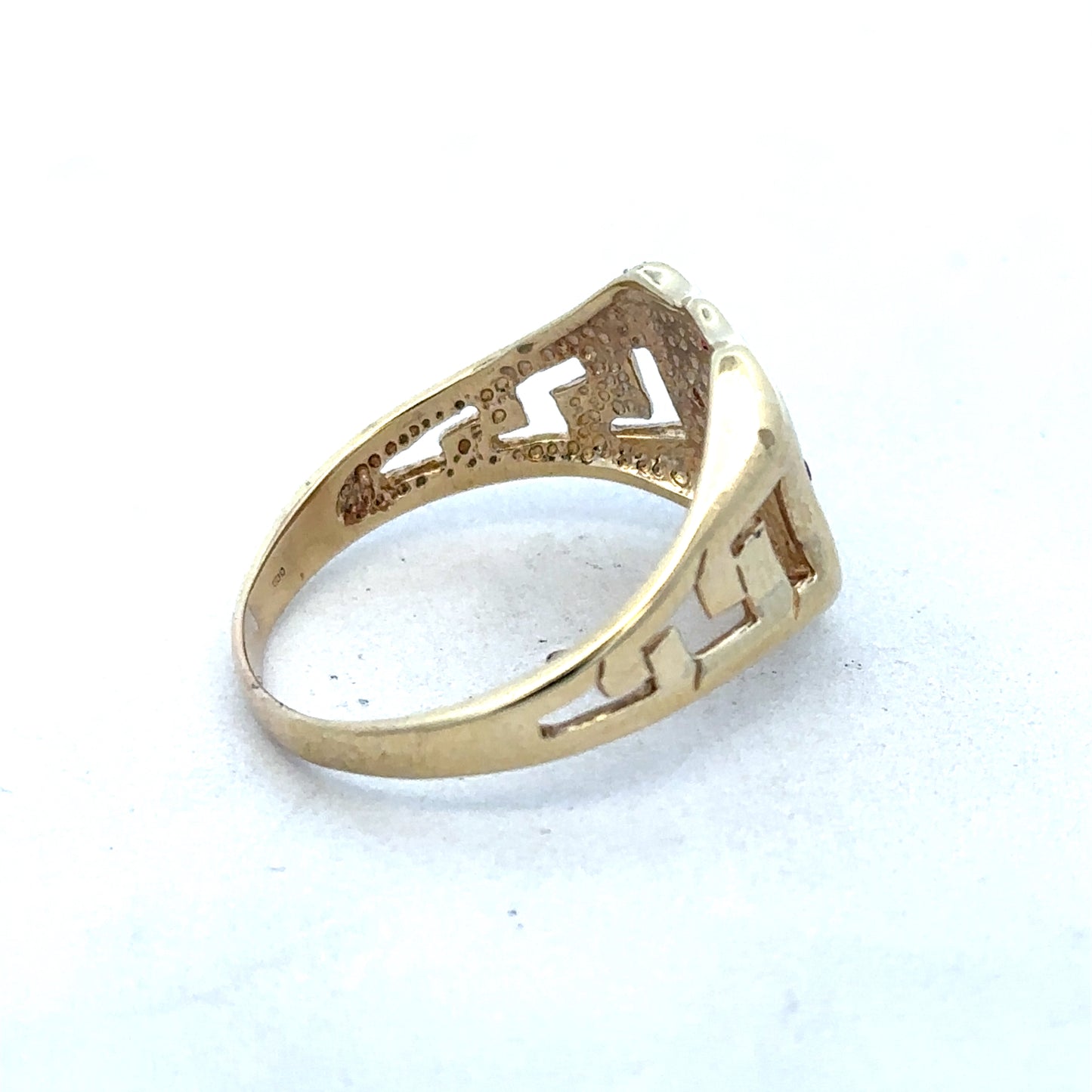 9ct yellow gold ring size Y (sh25313l)