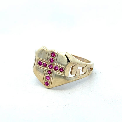 9ct yellow gold ring size Y (sh25313l)