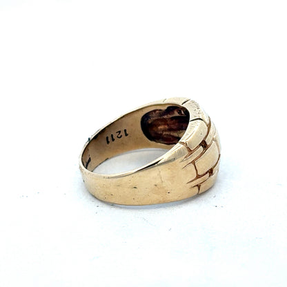 9ct yellow gold ring size Q1/2 (sh26908b)