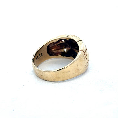 9ct yellow gold ring size Q1/2 (sh26908b)