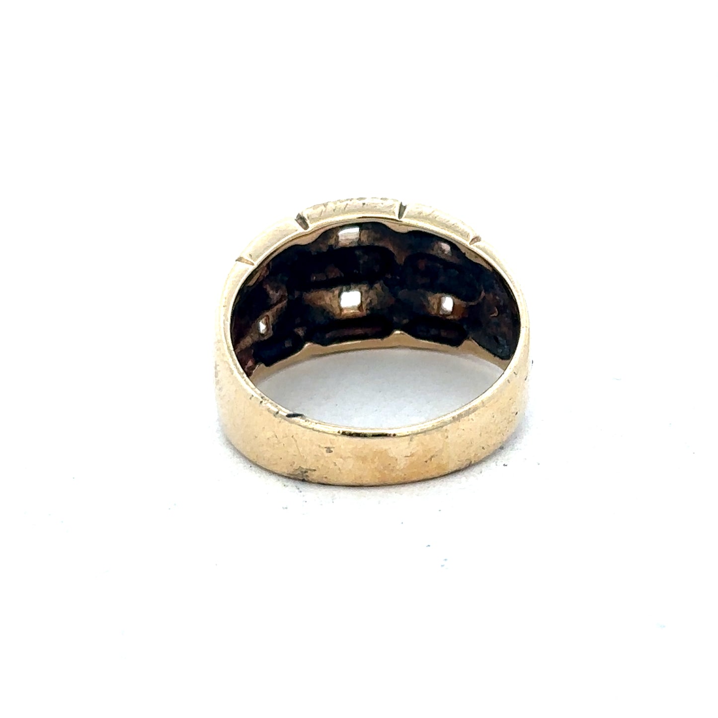 9ct yellow gold ring size Q1/2 (sh26908b)
