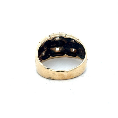 9ct yellow gold ring size Q1/2 (sh26908b)