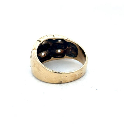 9ct yellow gold ring size Q1/2 (sh26908b)