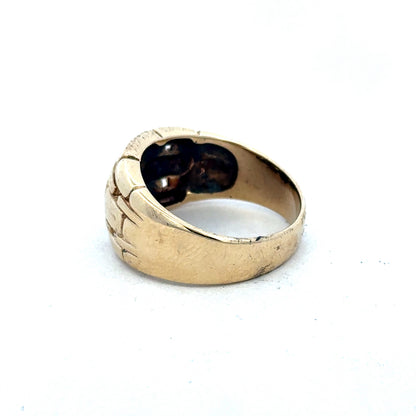 9ct yellow gold ring size Q1/2 (sh26908b)