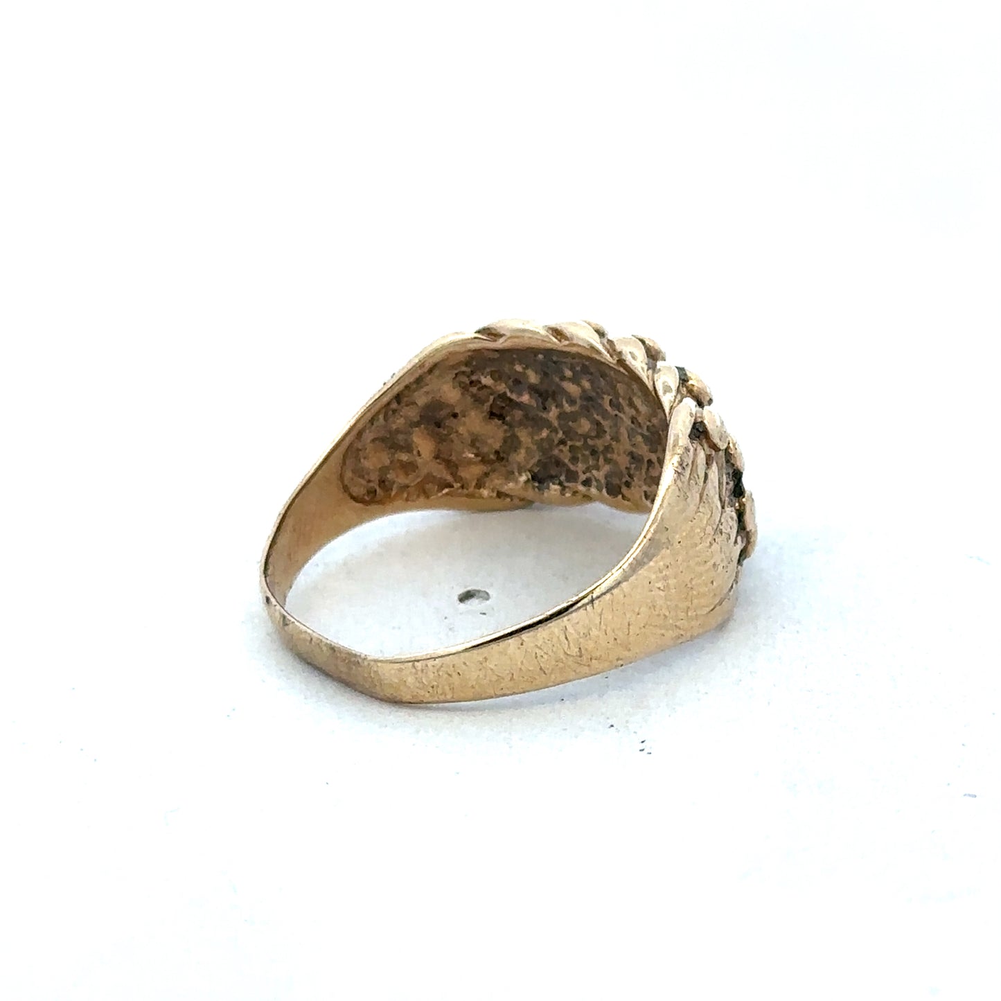 9ct yellow gold keeper ring size R (sh26835b)