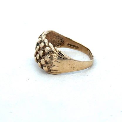 9ct yellow gold keeper ring size R (sh26835b)