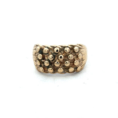 9ct yellow gold keeper ring size R (sh26835b)