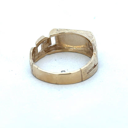 9ct yellow gold ring size Y (sh26330b)