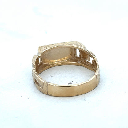 9ct yellow gold ring size Y (sh26330b)