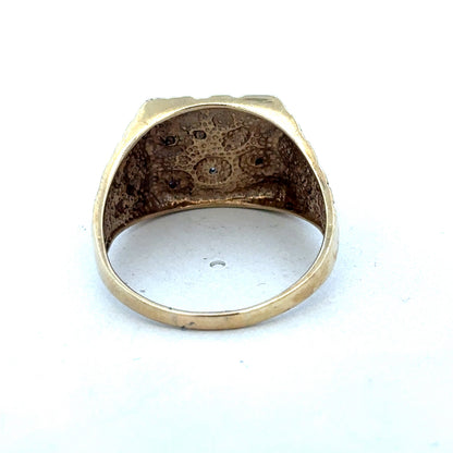 9ct yellow gold diamond ring size Z (sh25257l)