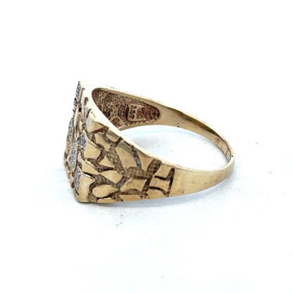 9ct yellow gold diamond ring size Z (sh25257l)